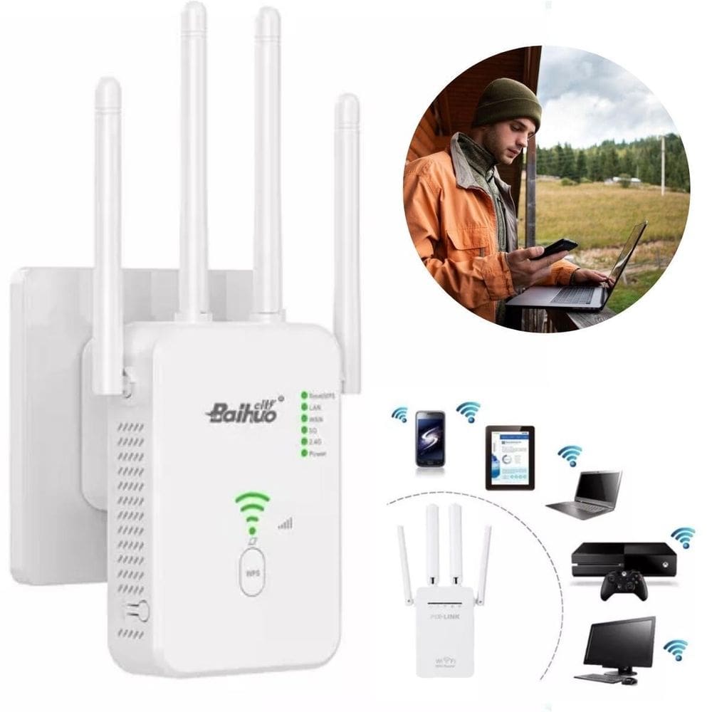 Amplificador Sinal Wifi 300Mbps Roteador Sem Fio Ideal Casa