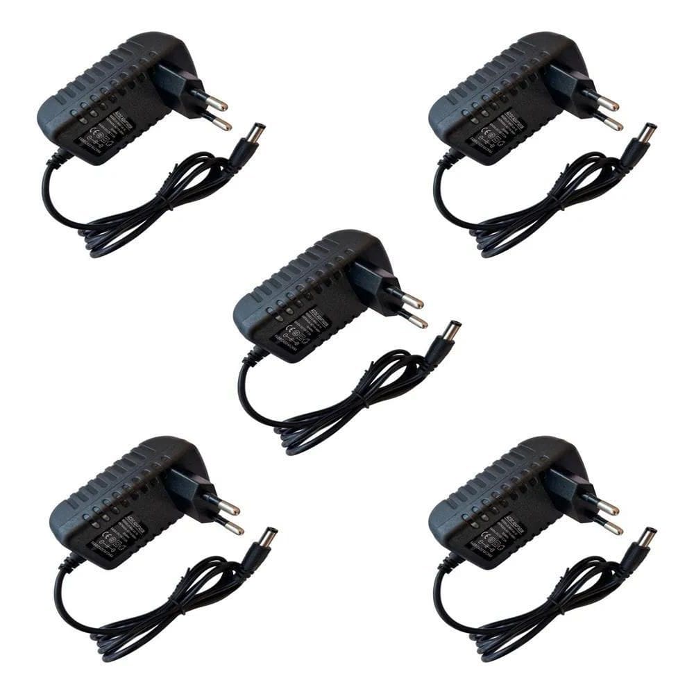 2X Kit 5 Fonte 12V 2A Bivolt Estabilizada Led