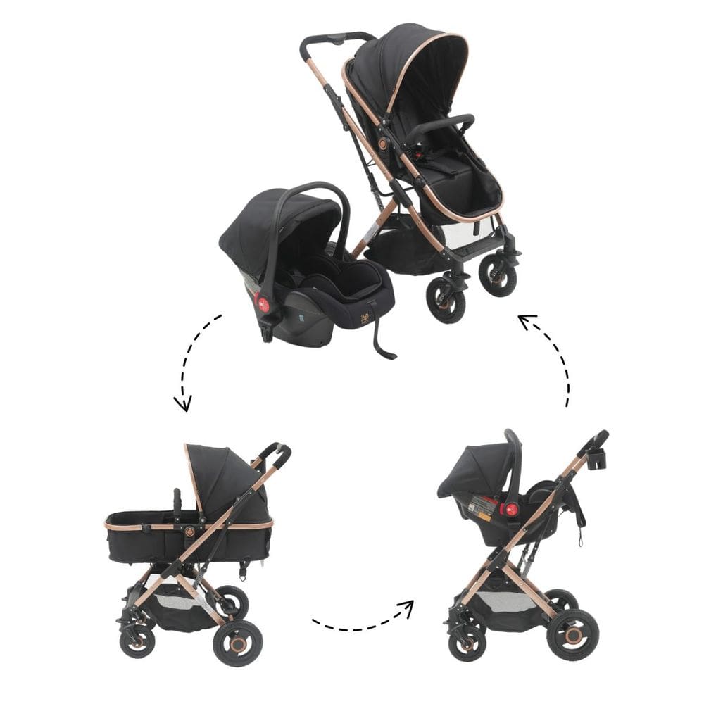 Carrinho c/Bebê Conforto Reversível Elysian Maxi Baby