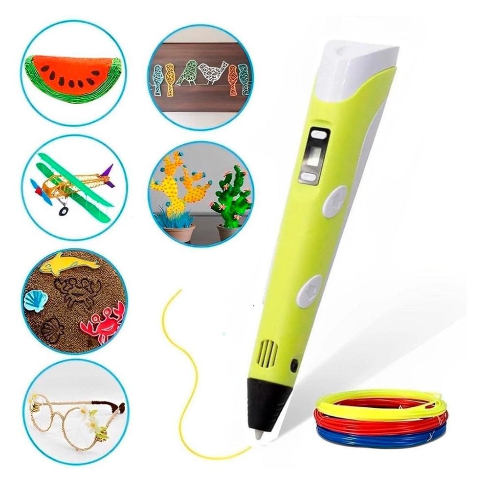 Caneta 3D Infantil Colorida Impressora Usb