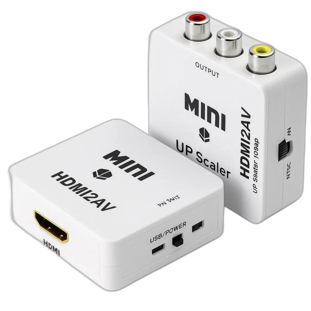 2X Adaptador Converte Entrada Hdmi Em Saida Av Rca Tv De Tub