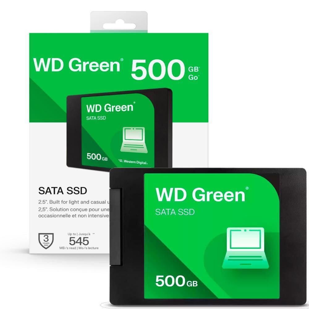 Ssd Wd Green 500Gb 2.5 Sata Iii 6Gb/S, Leitura Até 545Mb/S