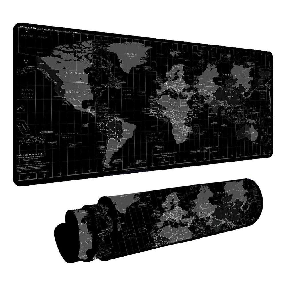 2X Mouse Pad Gamer Speed Extra Grande 60X30 Mapa Mundi 1