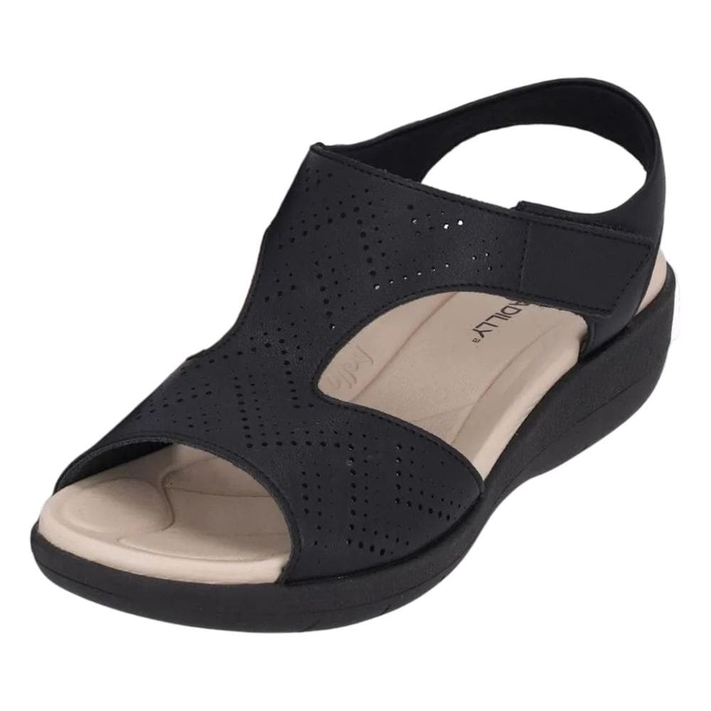 Sandalia Feminina Anabela Salto Baixo Conforto Piccadilly