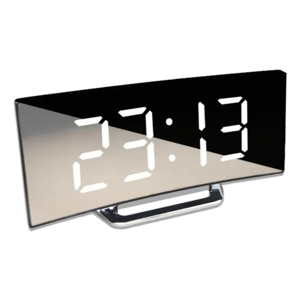 2X Despertador De Mesa Cabeceira Digital Espelhado Sala Quar