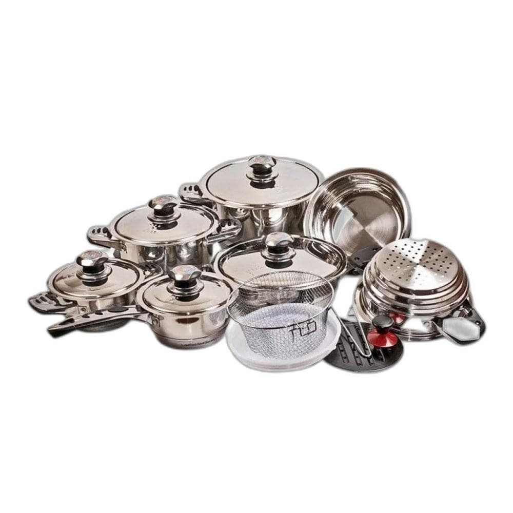 Jogo De Panelas Alemã - 23 Pçs - Anti-Aderente Fogão Indução