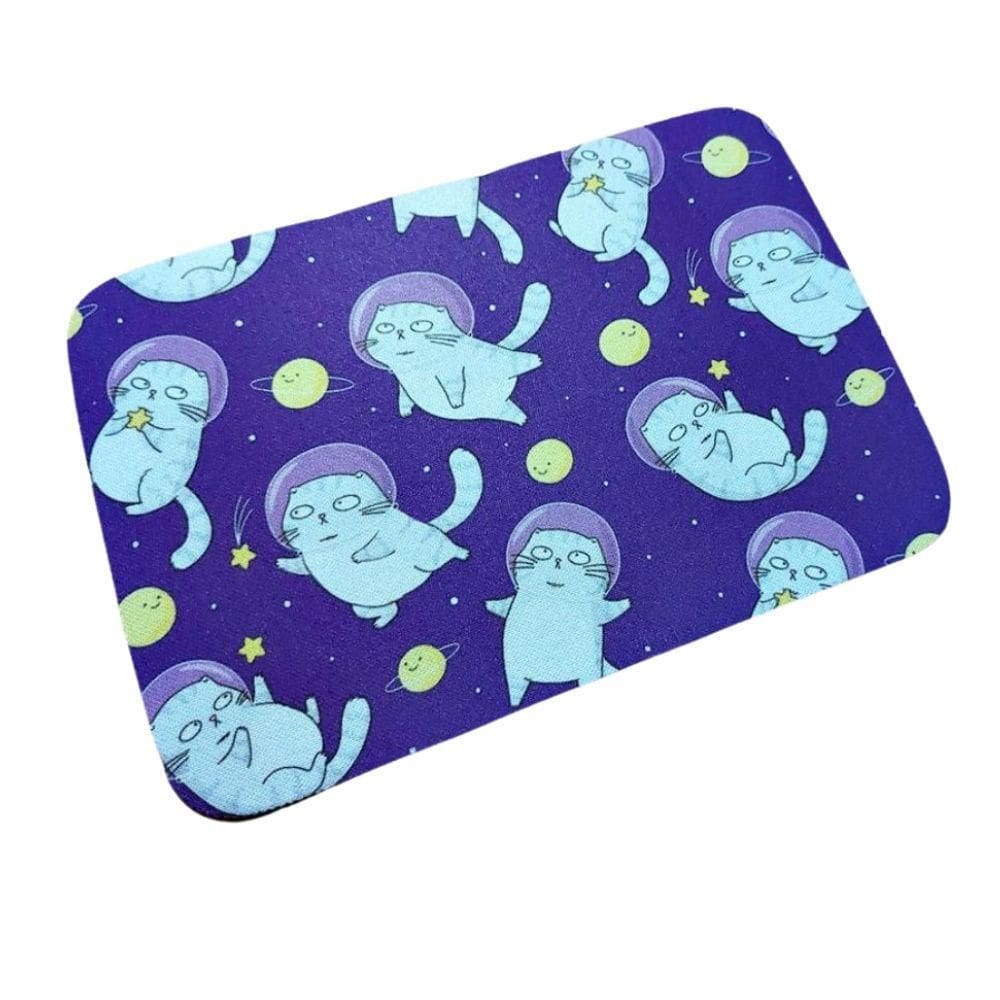 Mousepad Gato Espacial Antiderrapante Em Tecido