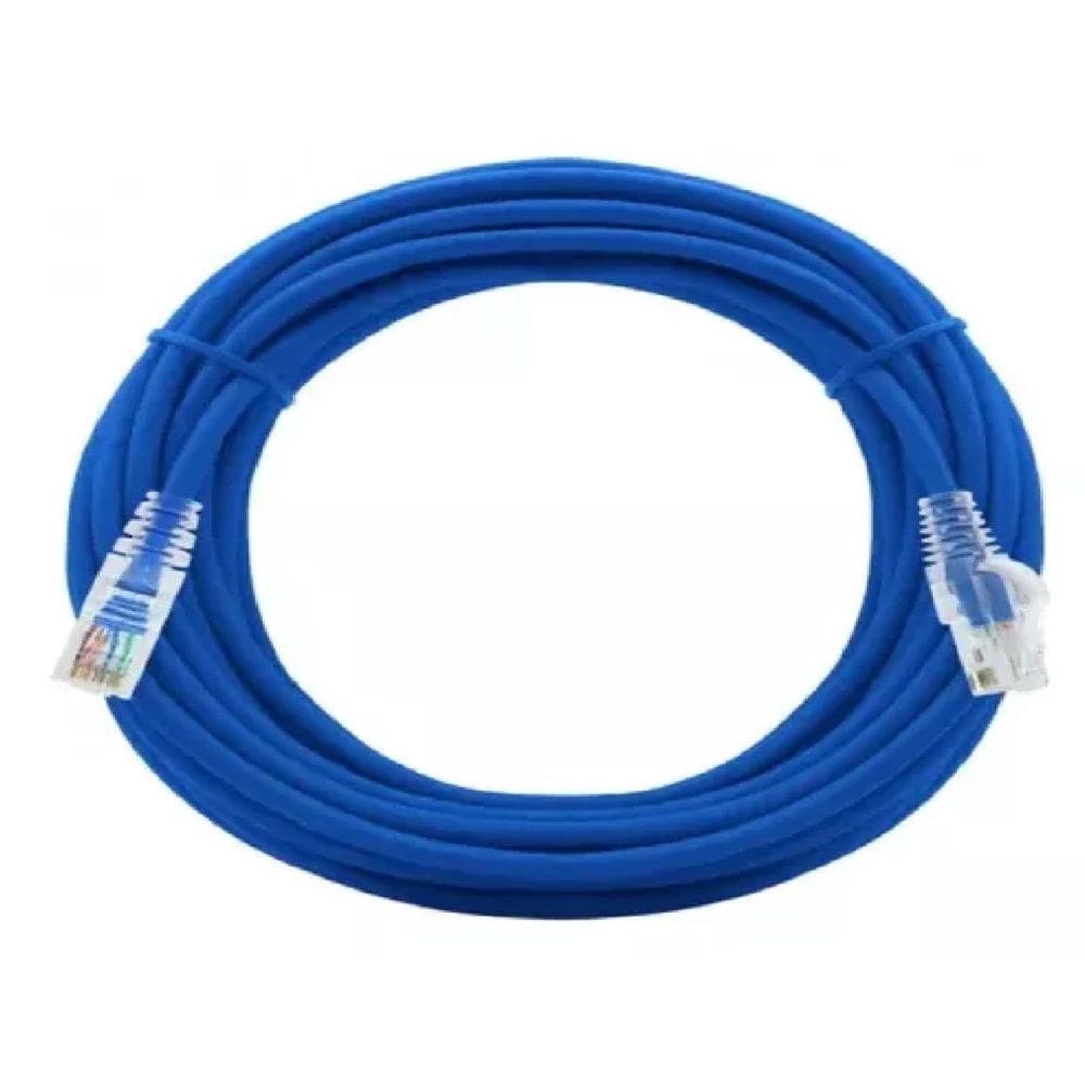 Cabo Rj-45 Macho + Rj-45 Macho 15M 5E Cca 568B Azul