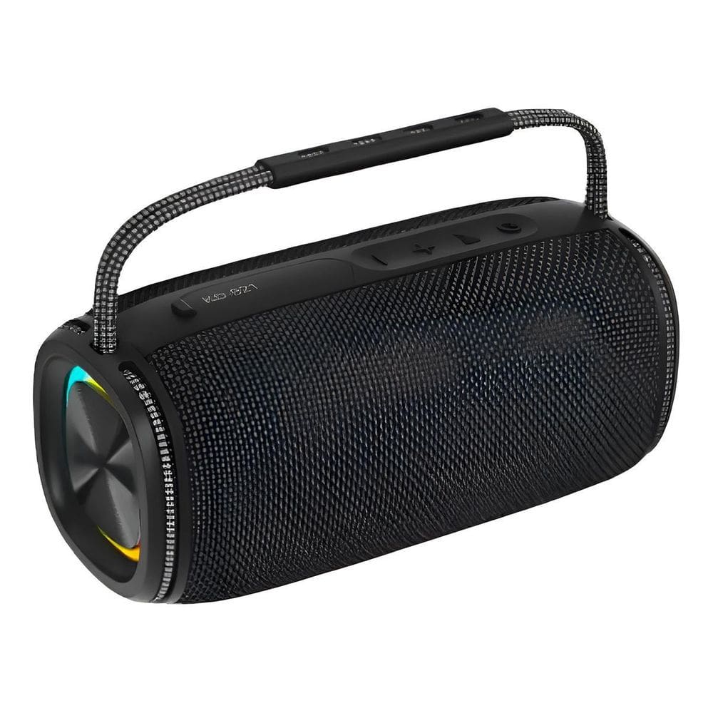 Caixa De Som Bluetooth Kd-821 Preta 20W Luz Led Ipx6