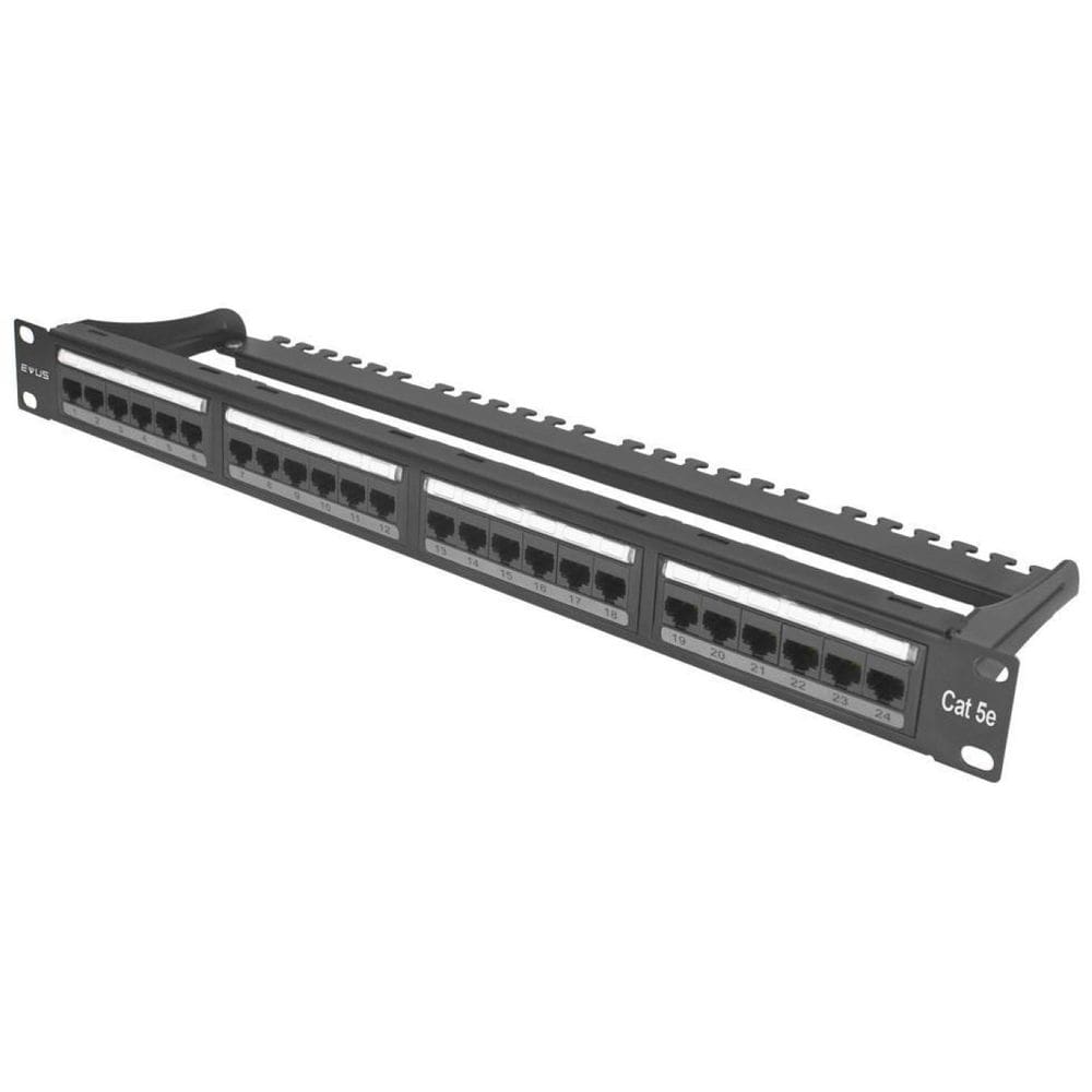 Patch Panel Evus Cat5E 24 Portas Ev-Pp-5E-24