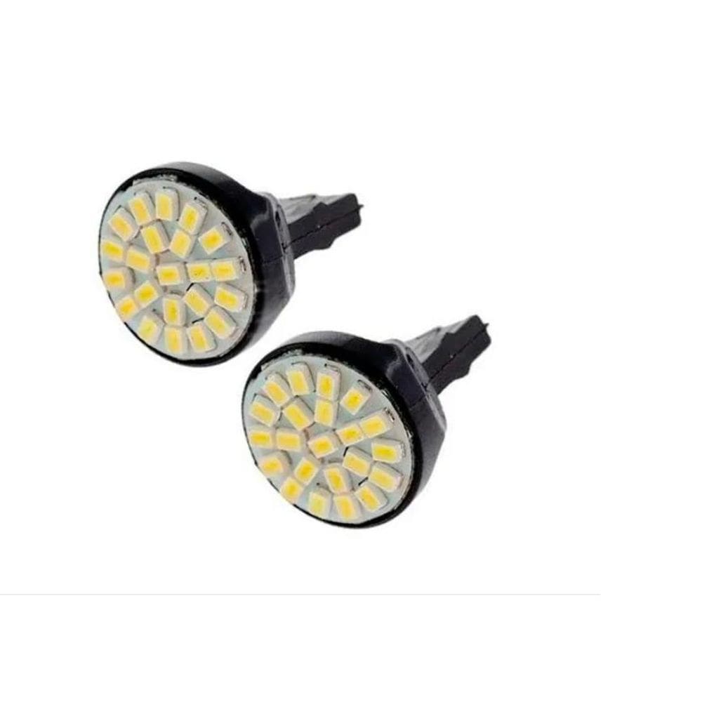 Par De Lampadas T20 22 Leds 12V Smd Super Branca