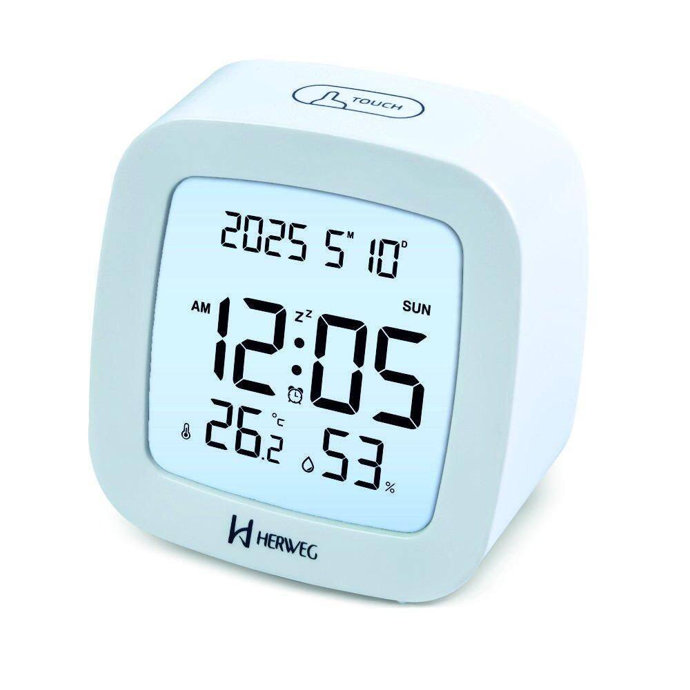 Despertador Digital Branco Herweg 2996