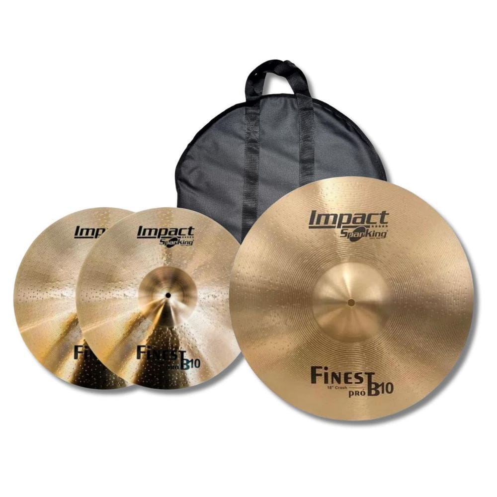 Kit 14 Hit-Hat + 18 Crash Impact Finest Spanking + Bag Nylon