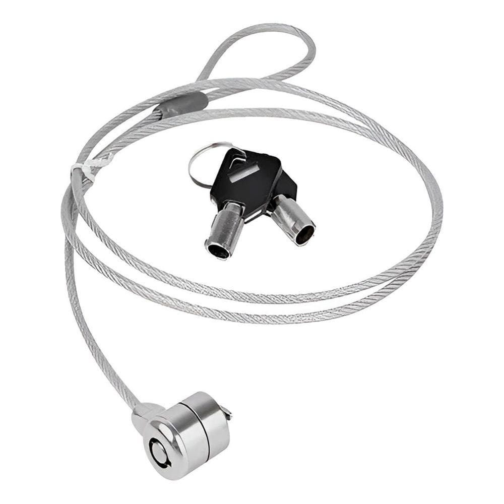 Cadeado De Segurança Com Cabo Aço Para Notebook 1M Prata