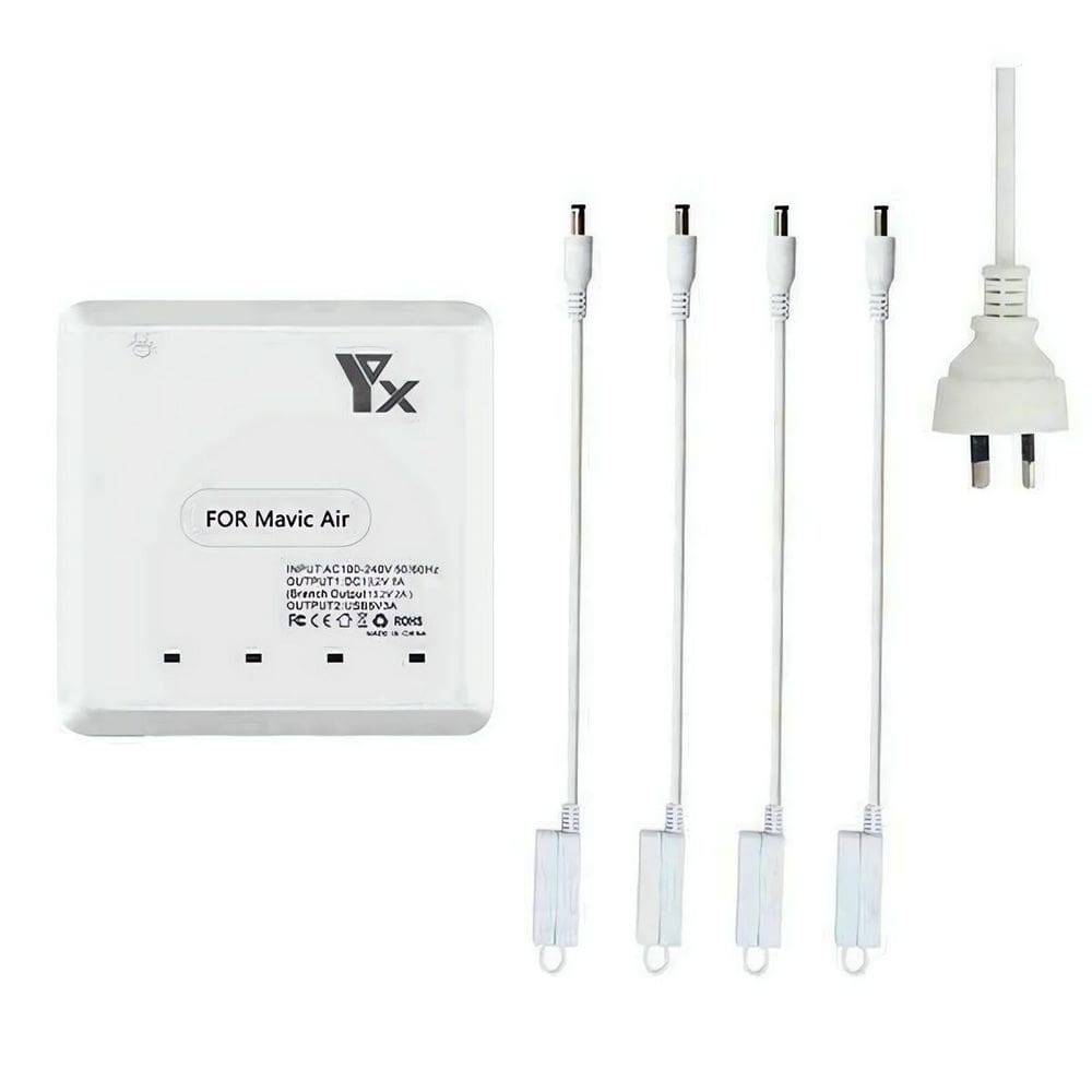 Carregador Hub Para 4 Baterias De Drone Dji Mavic Air