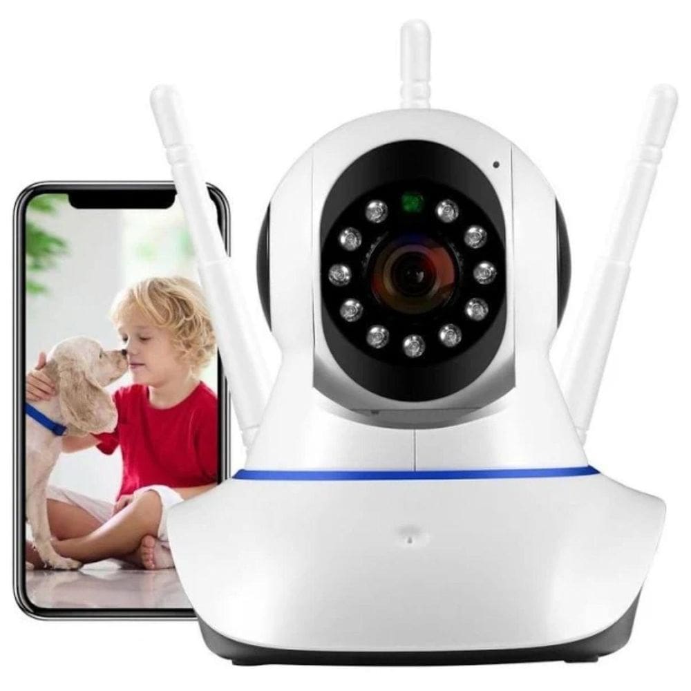 Câmera Wi-Fi 1080P Com 3 Antenas Para Segurança Externa