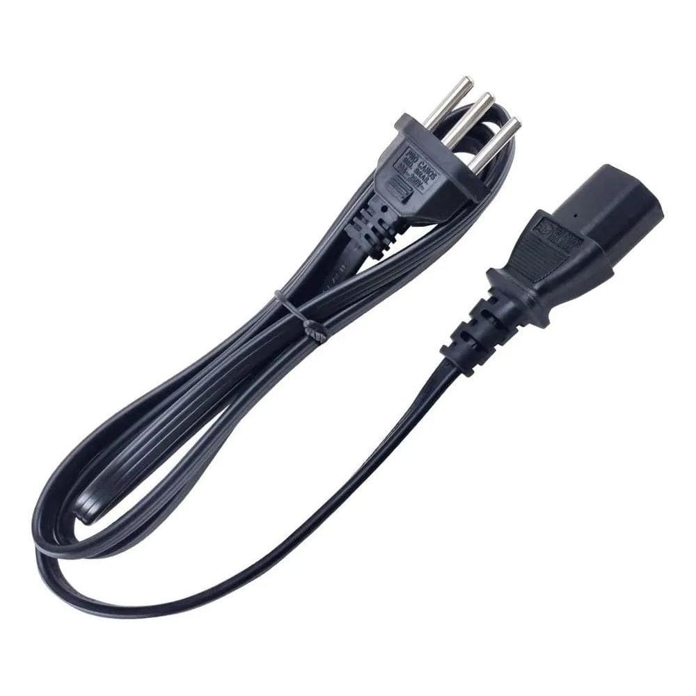 2X Cabo De Força Computador Monitor 3 Metros Flat Reforçado