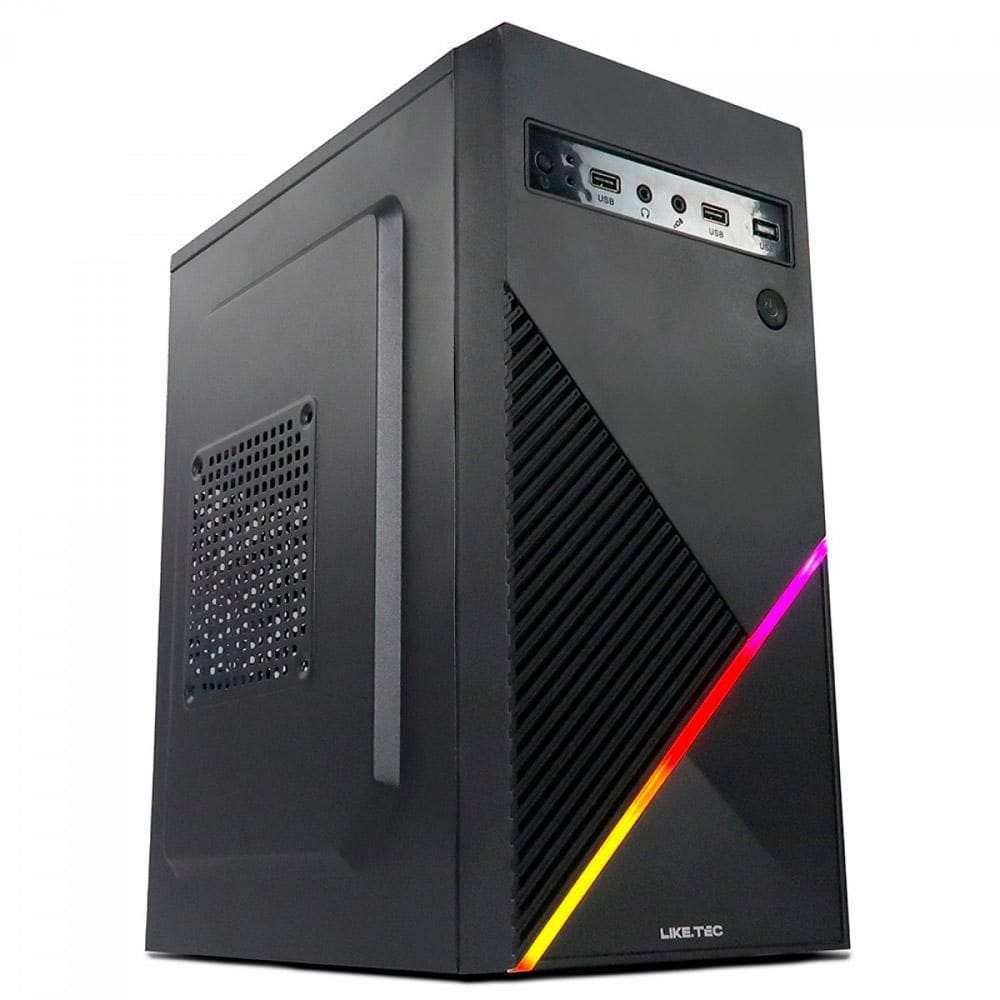 Gabinete One V2 Rgb Mid Tower Matx Black Lc-Mt-Onev2-2057