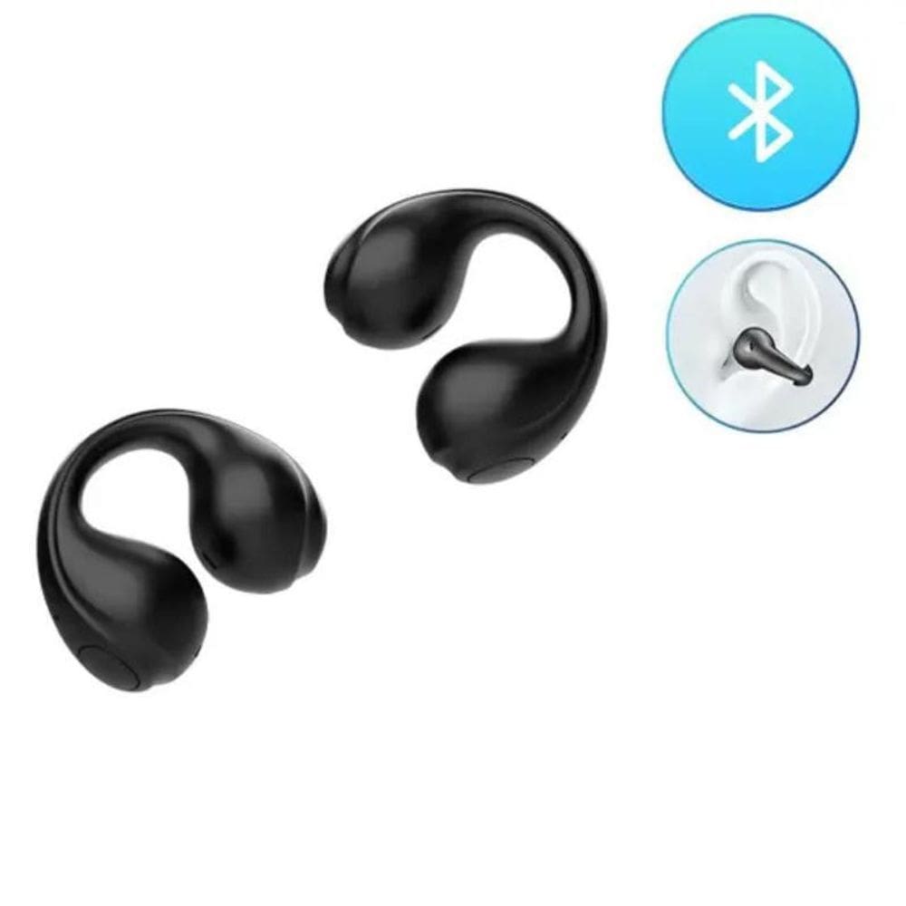 Fone Ouvido Earcuffs Auriculares Earbuds Condução Ossos Sem