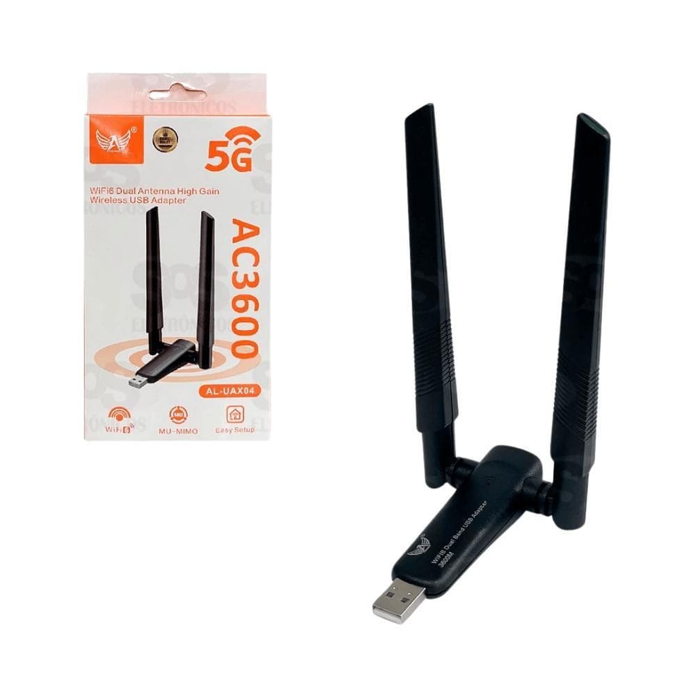 Adaptador Wifi Antena Dupla Usb 2.4Ghz 5Ghz Ac3600 Altomex