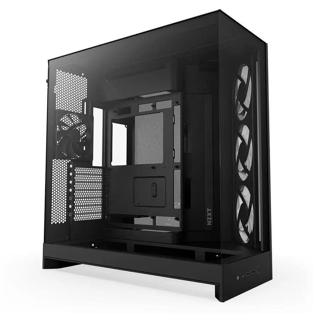 Gabinete Gamer Nzxt H9 Flow Rgb Frontal Diagonal 4 Fan Preto