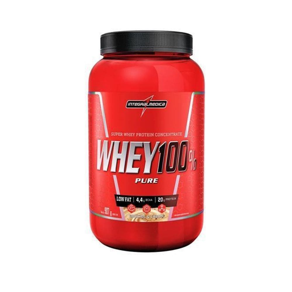 Whey 100% Pure Pote 900g Cookies And Cream Integralmedica
