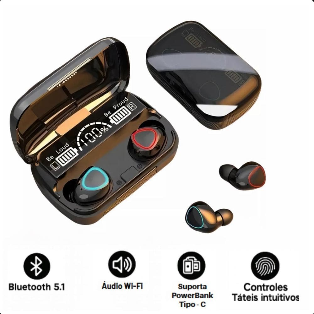 Fone Tws Wireless Bluetooth 5.1 Premium Para Treinos