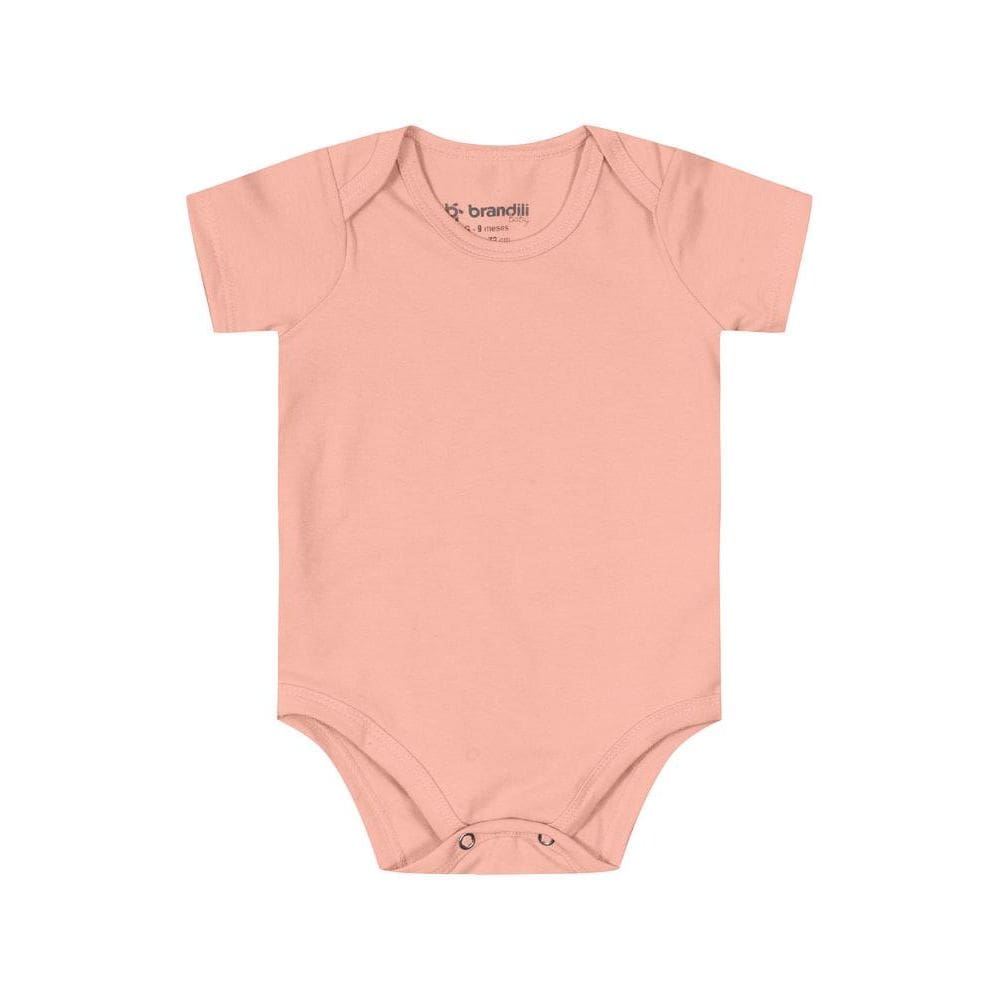 Body bebê unissex em cotton Brandili-Rosa
