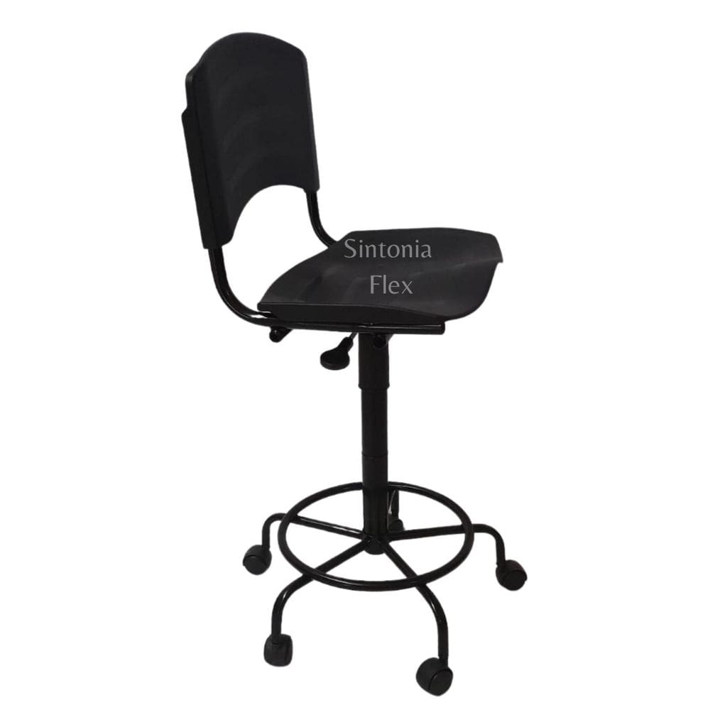 Cadeira Iso Caixa Alta Fixa Desmontável Base Ferro E Rodízio