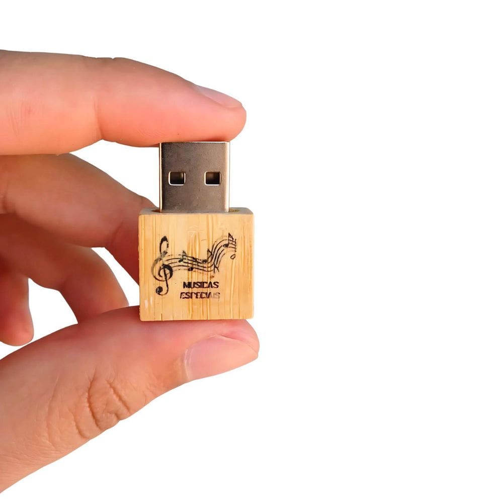 Mini Pendrive 16 Gb Ecologico Para Viagens De Carros E Som Automotivo