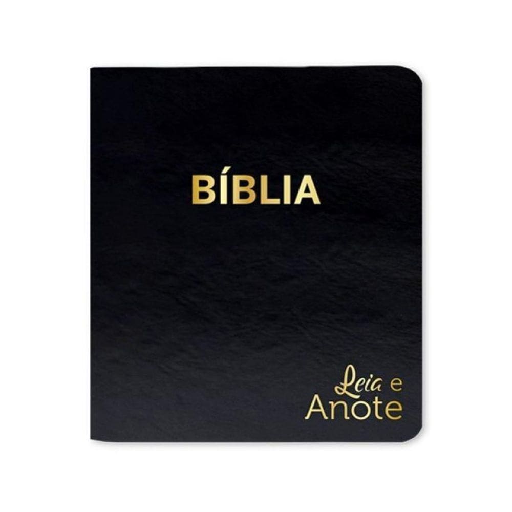 Bíblia Sagrada Nvi - Leia E Anote - Luxo - Preta Dourada