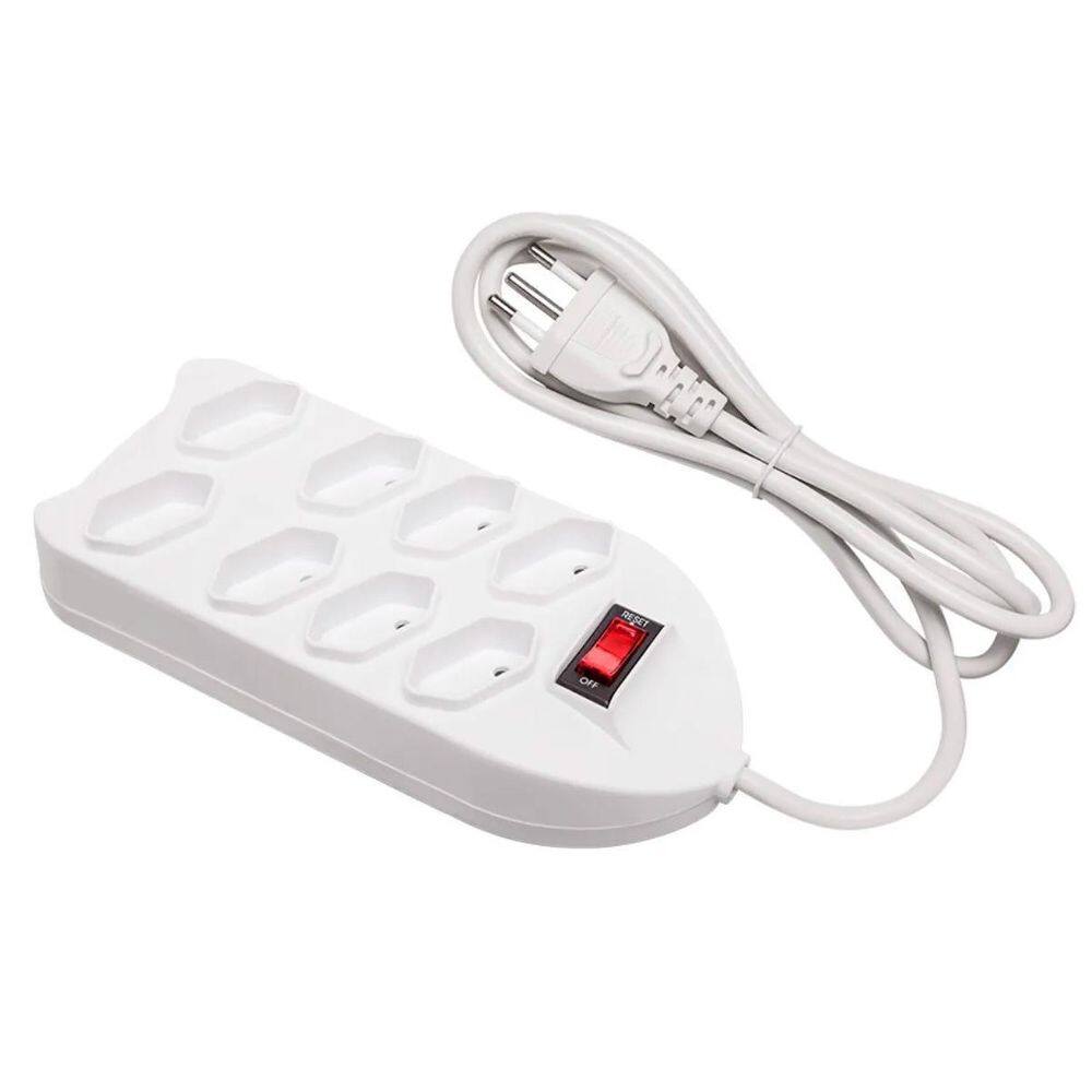 Régua De Energia 8 Saídas 2M Ideal Para Escritórios