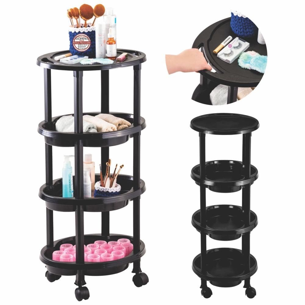 Carrinho Clean Salao De Beleza 4 Bandejas