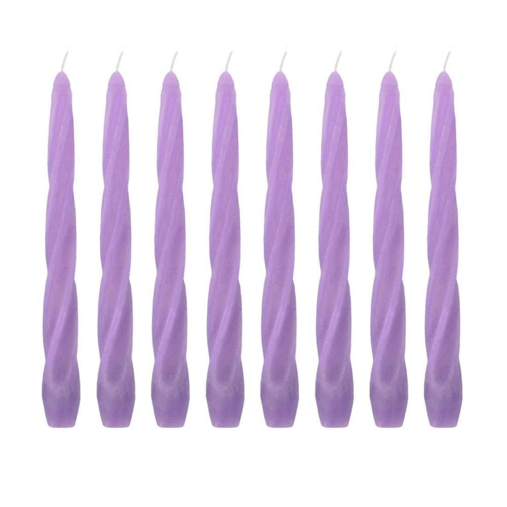 Kit 10 Velas Castiçal Lilás 20 Cm Candelabro