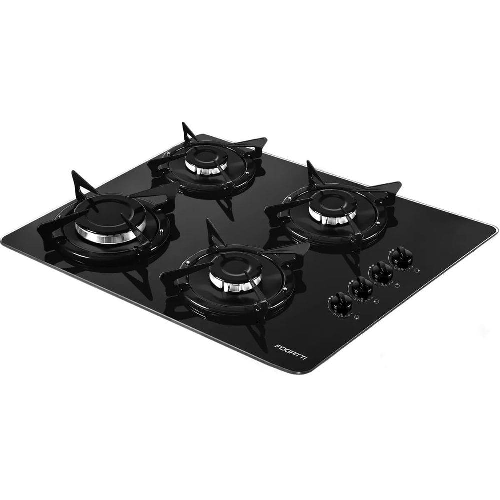 Fogão Cooktop V400 Preto Esmaltado 4 Bocas Bivolt - Fogatti