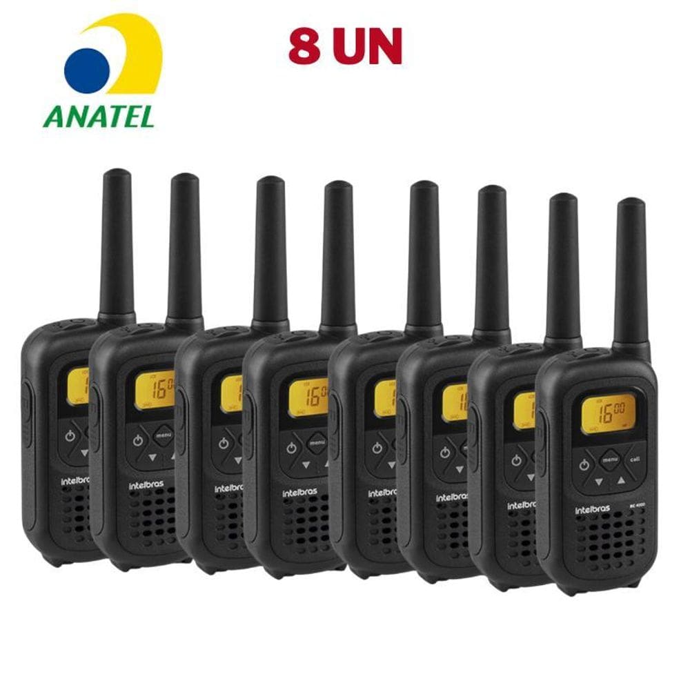 8X Rádio Comunicador Intelbras Rc4002 - Walkie Talkie Ht