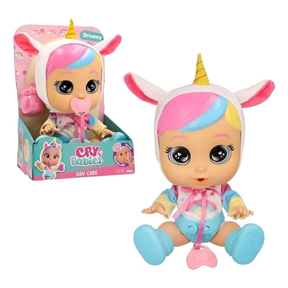 Boneca Cry Babies  Day Care Dreamy Chora C/ Sons e Lágrimas de Verdade -  C/ Olhos Brilhantes - Multikids