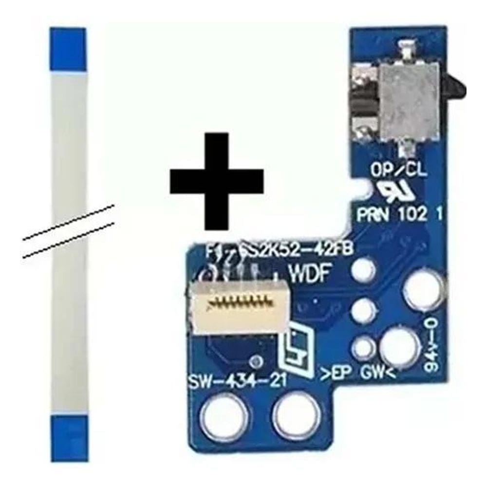 2X Kit Placa Reset Cabo Flat Ps2 Slim 9000X Botão Liga Desli
