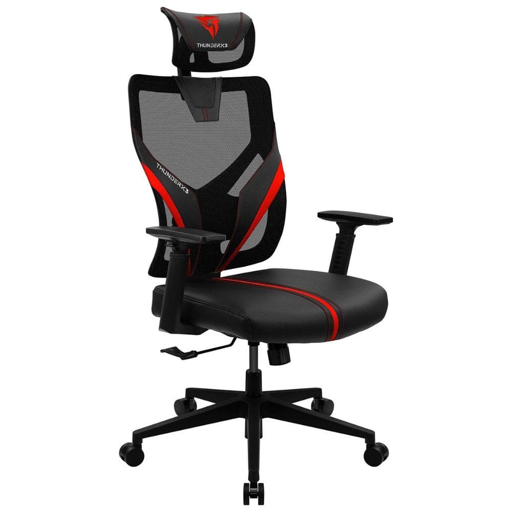 Cadeira Gamer ThunderX3 YAMA1 Ergonômica, Mesh Reclinável 90-135°, AIR Tech, Ajustável, Preta/Vermelha