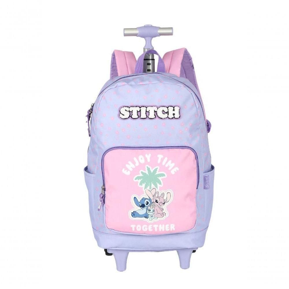 Mochila Com Rodas Stitch Roxo - Unico Roxo