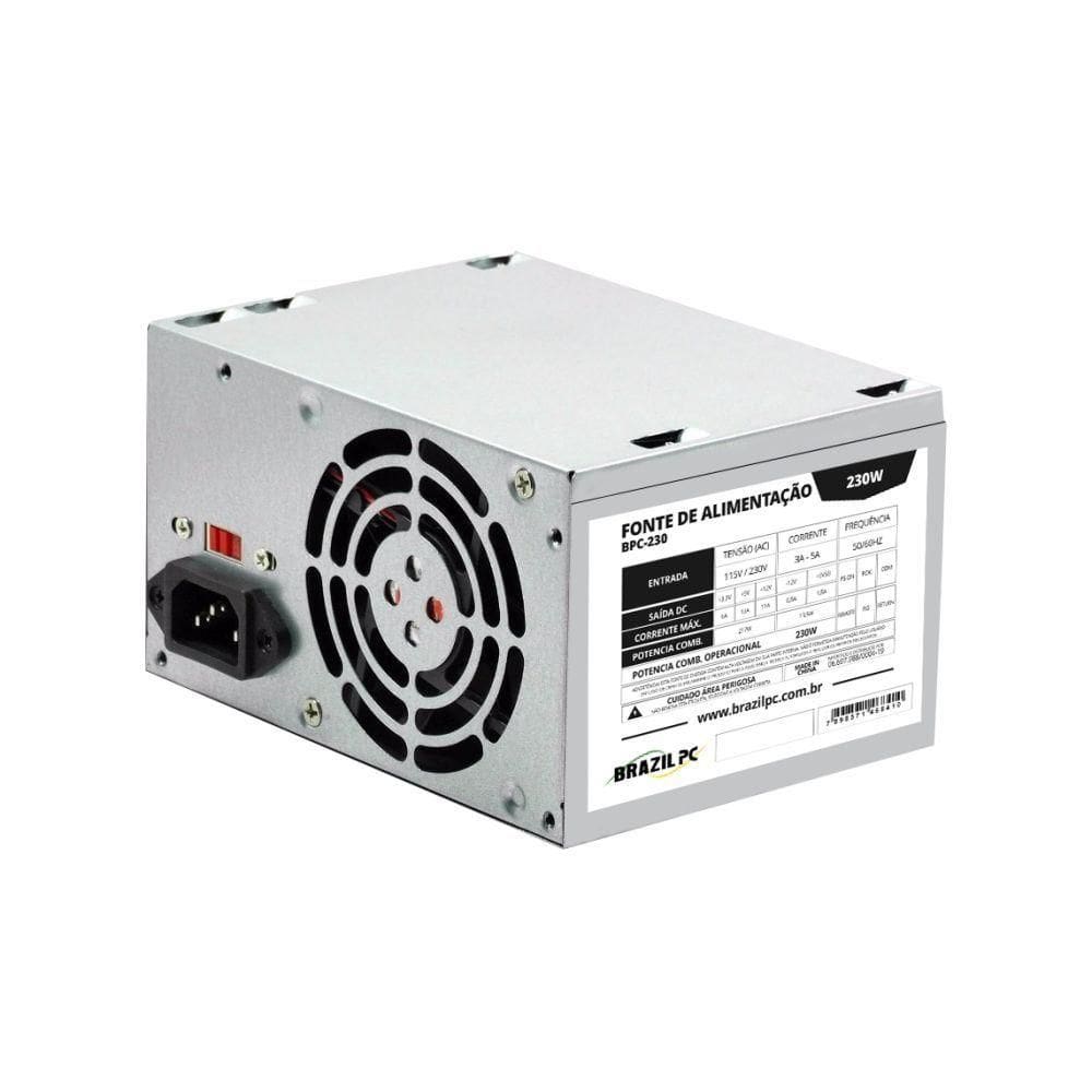 Fonte Alimentação Pc Brazil PC BPC-230 230W Prata