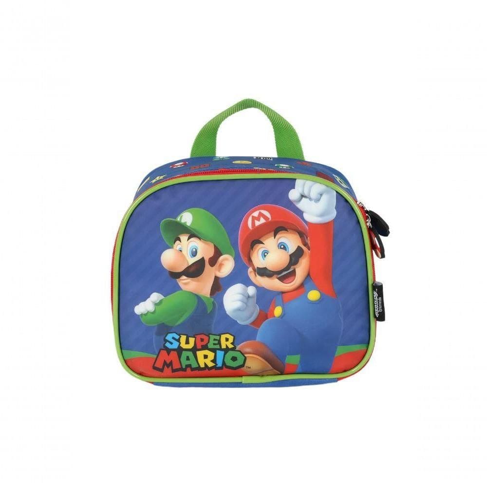 Lancheira Mario Bros Azul - Unico Azul