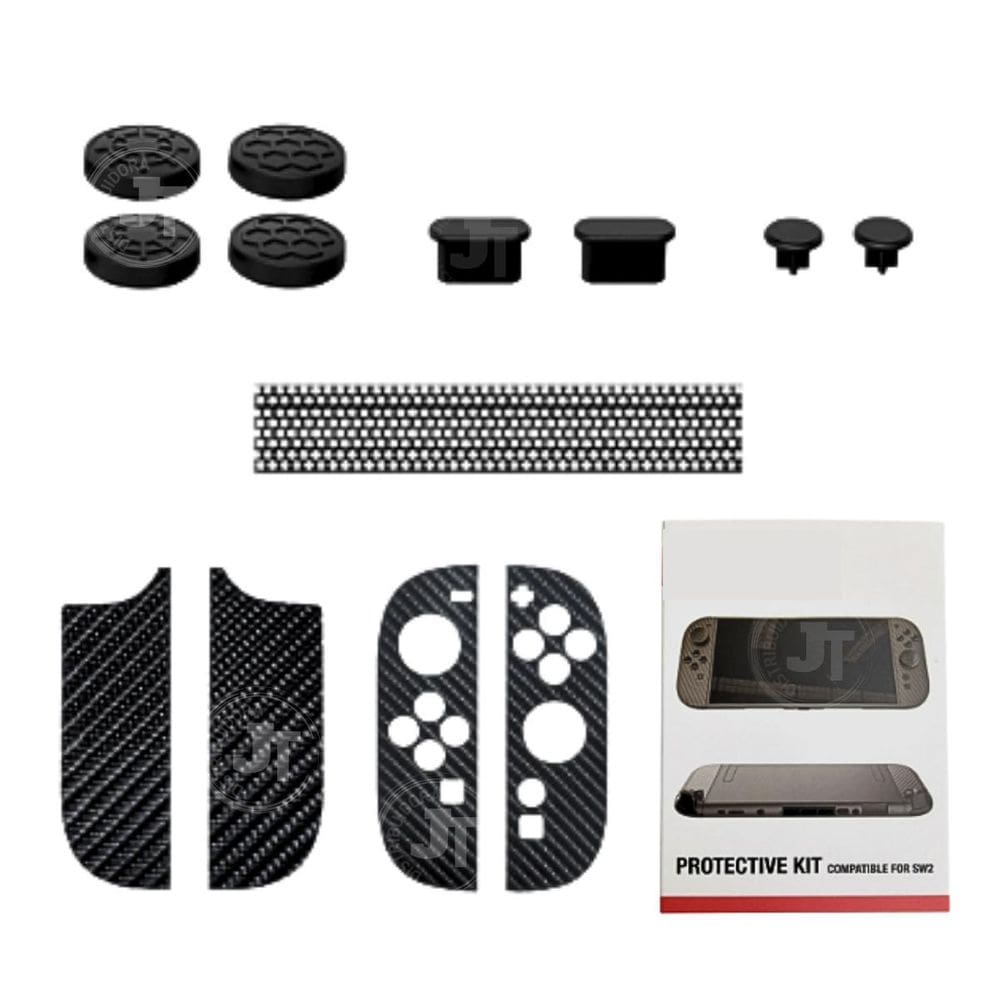 Kit Proteção Nintendo Switch 2 Filtro Adesivo Grips Plugs