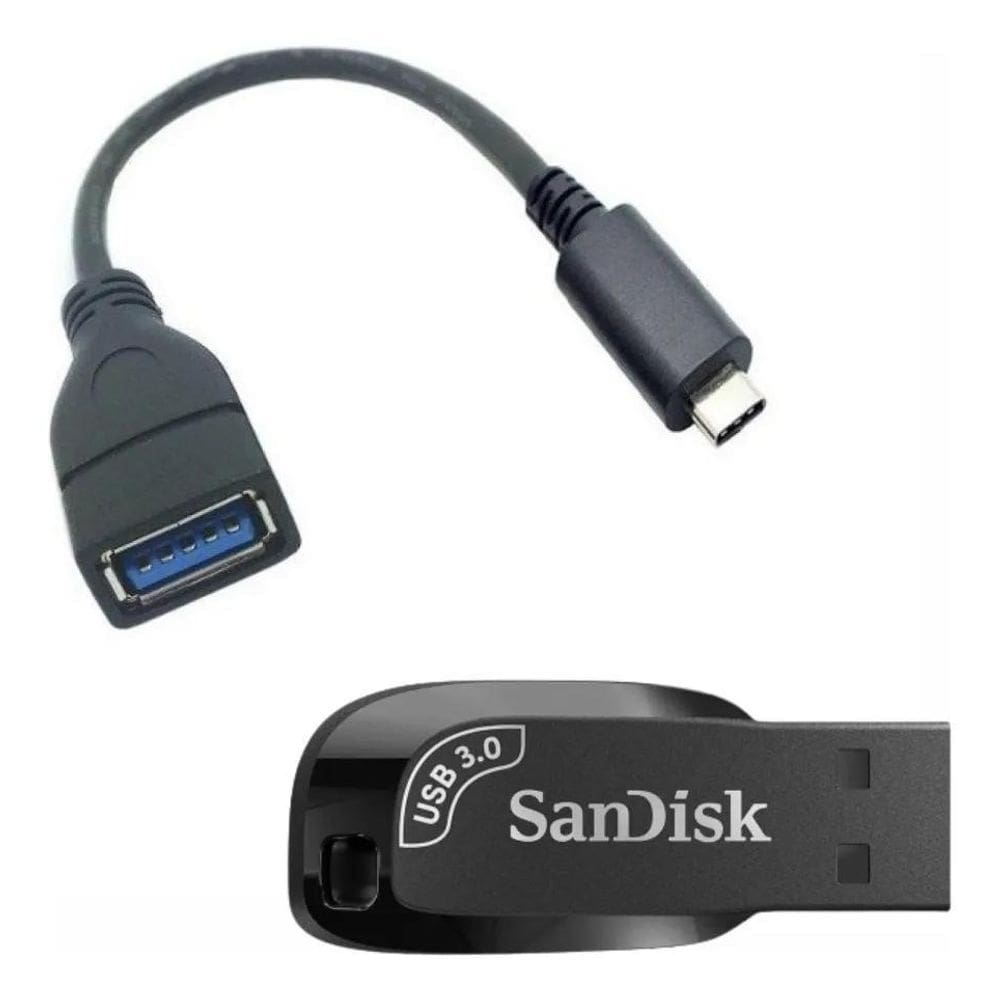 2X Pendrive 64Gb Sandisk Ultra Shift 3.0 + Adaptador Usb Tip