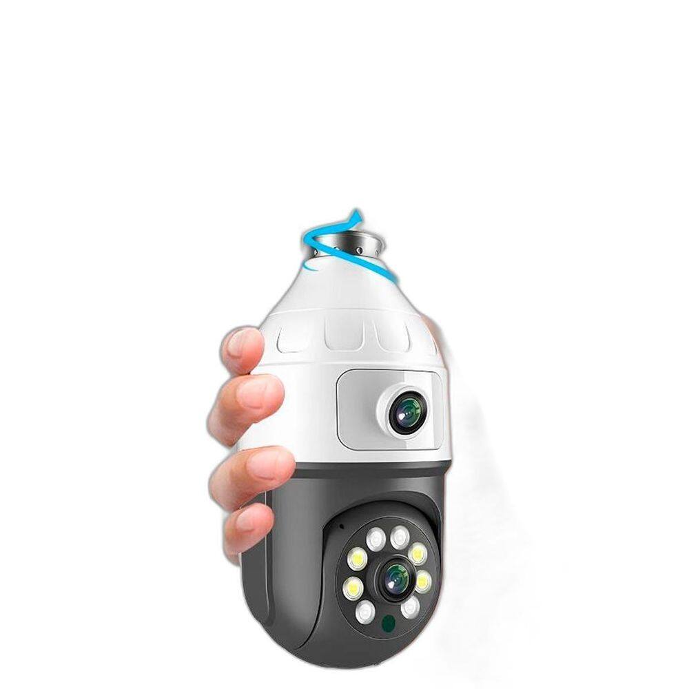 Câmera Lâmpada S/Fio Para Segurança Noturna E Monitoramento