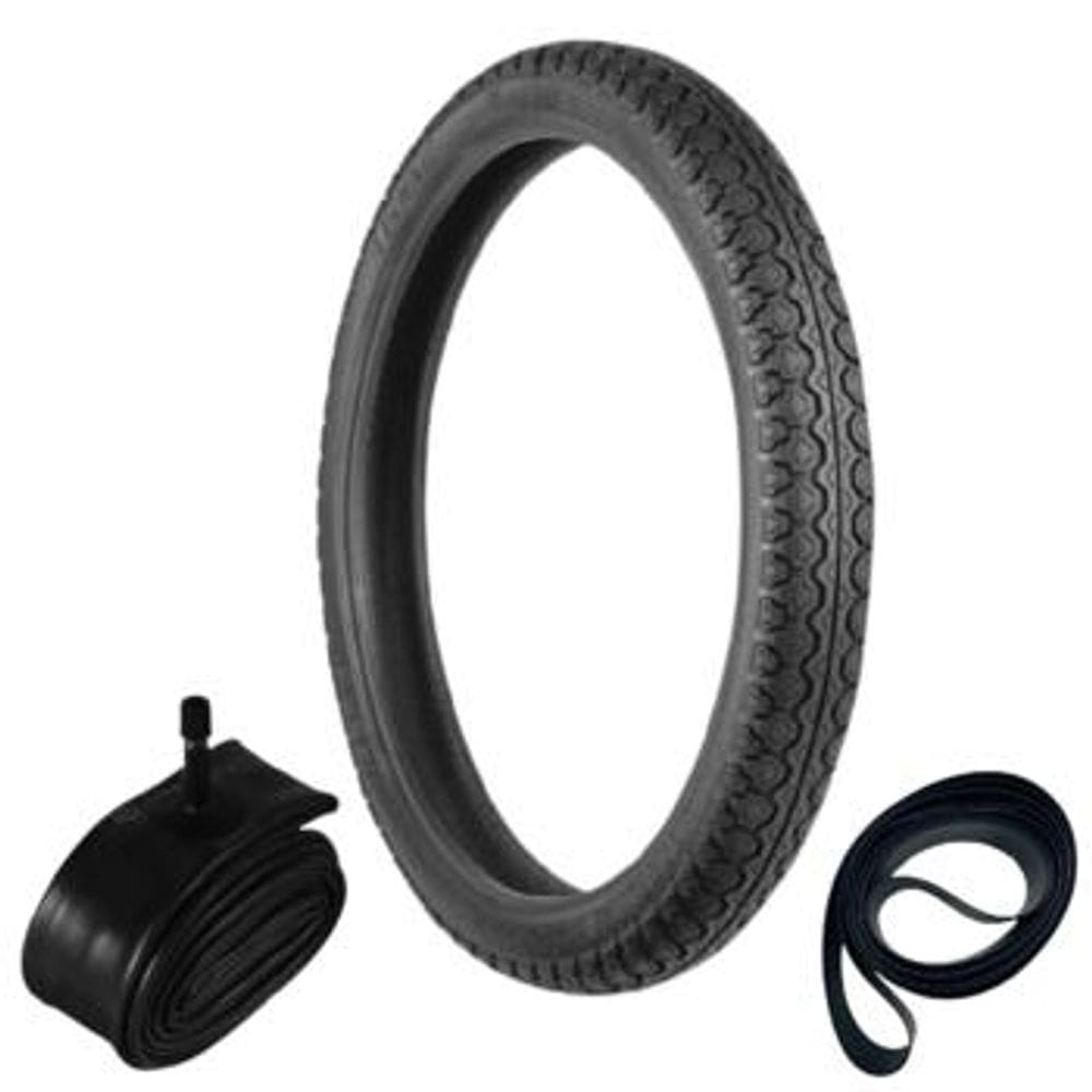 Pneu Biz 125 Biz 100 Pop 100 60/100-17 33l Tiger Technic + Câmara + Cinta