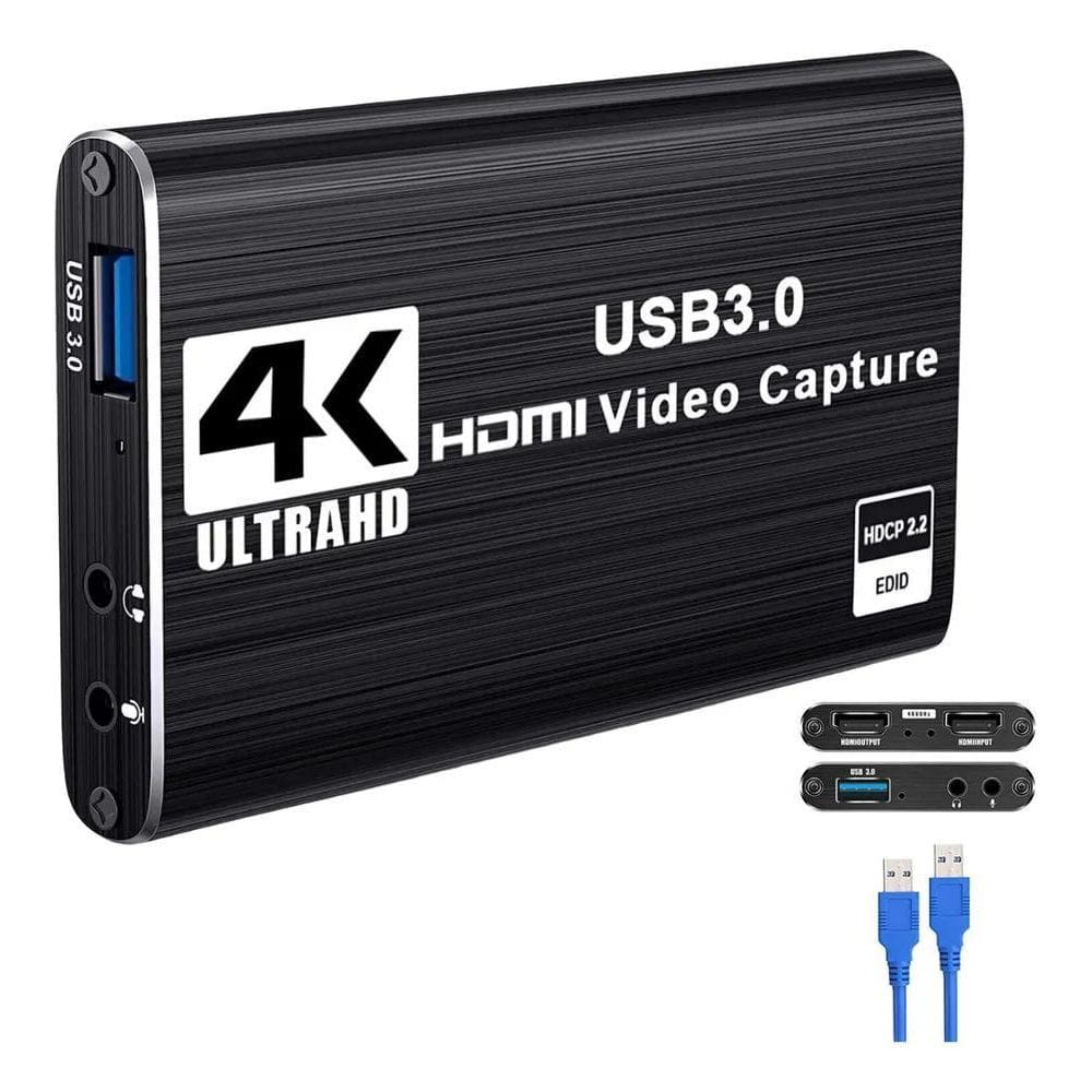 2X Placa De Captura De Vídeo Hdmi 4K Full Hd Usb 3.0 Com Áud