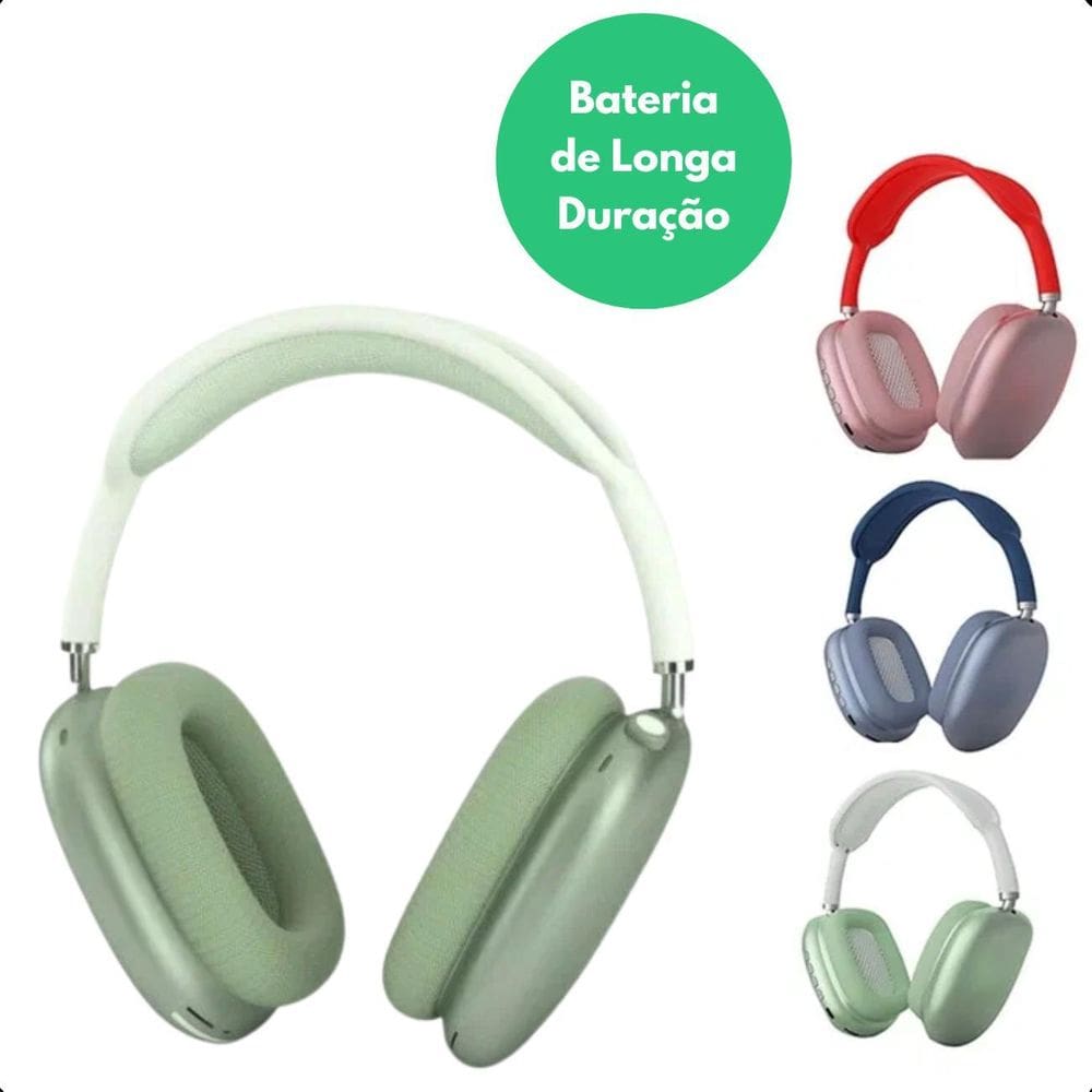 Headphone Bluetooth P9 Wireless Som Extra Bass Claro