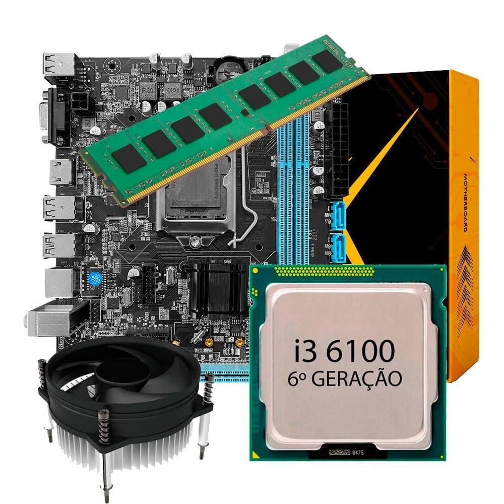Kit Upgrade Intel Core I3 6100 3.7Ghz H110 8Gb Ram Ddr4