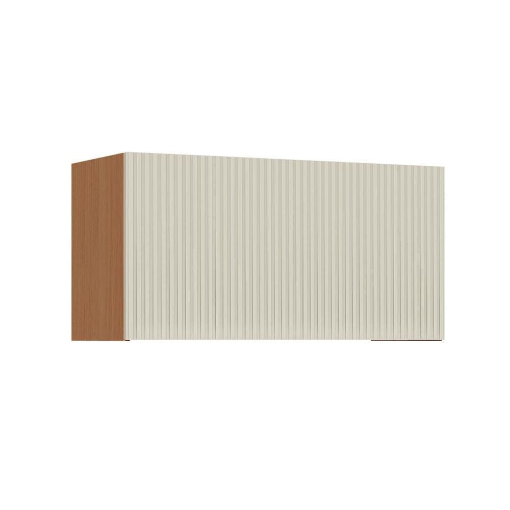 Armário Aéreo Simone Mendes 100% MDF 1 Porta Bege e Carvalho
